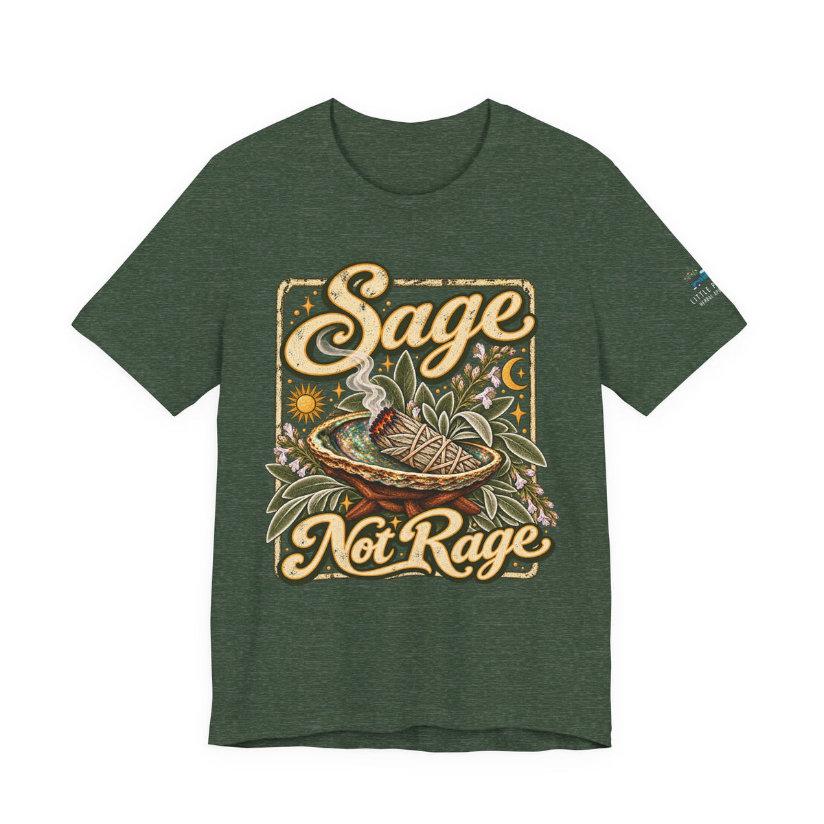 Sage Not Rage | Vintage Botanical Graphic T-Shirt