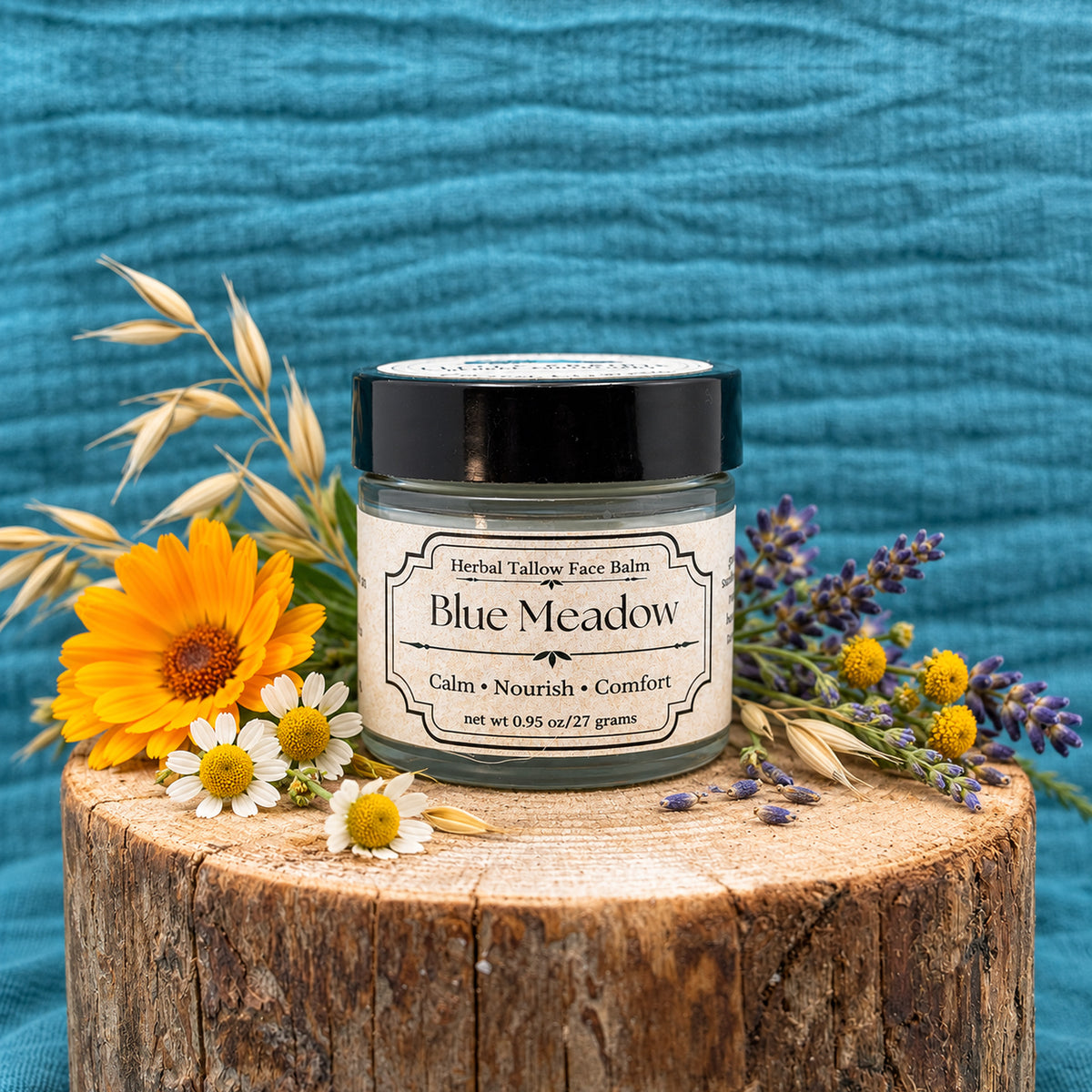 Blue Meadow | Herbal Tallow Face Balm | 0.95 oz