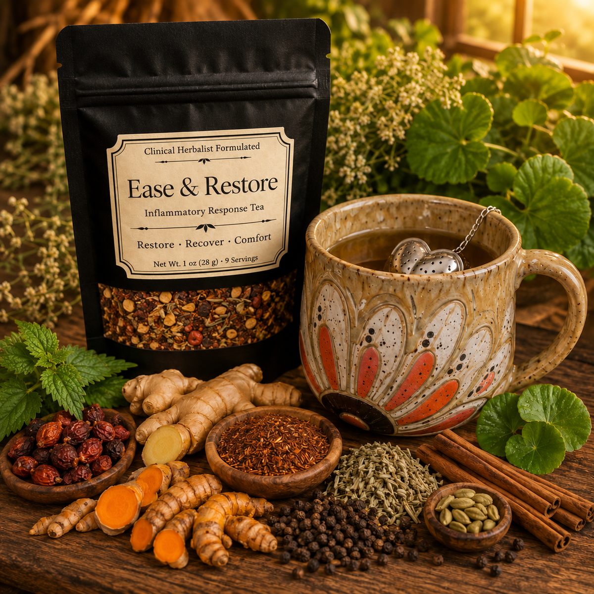 Ease & Restore | Inflammatory Response Support Tea | 1 oz - 9 servings