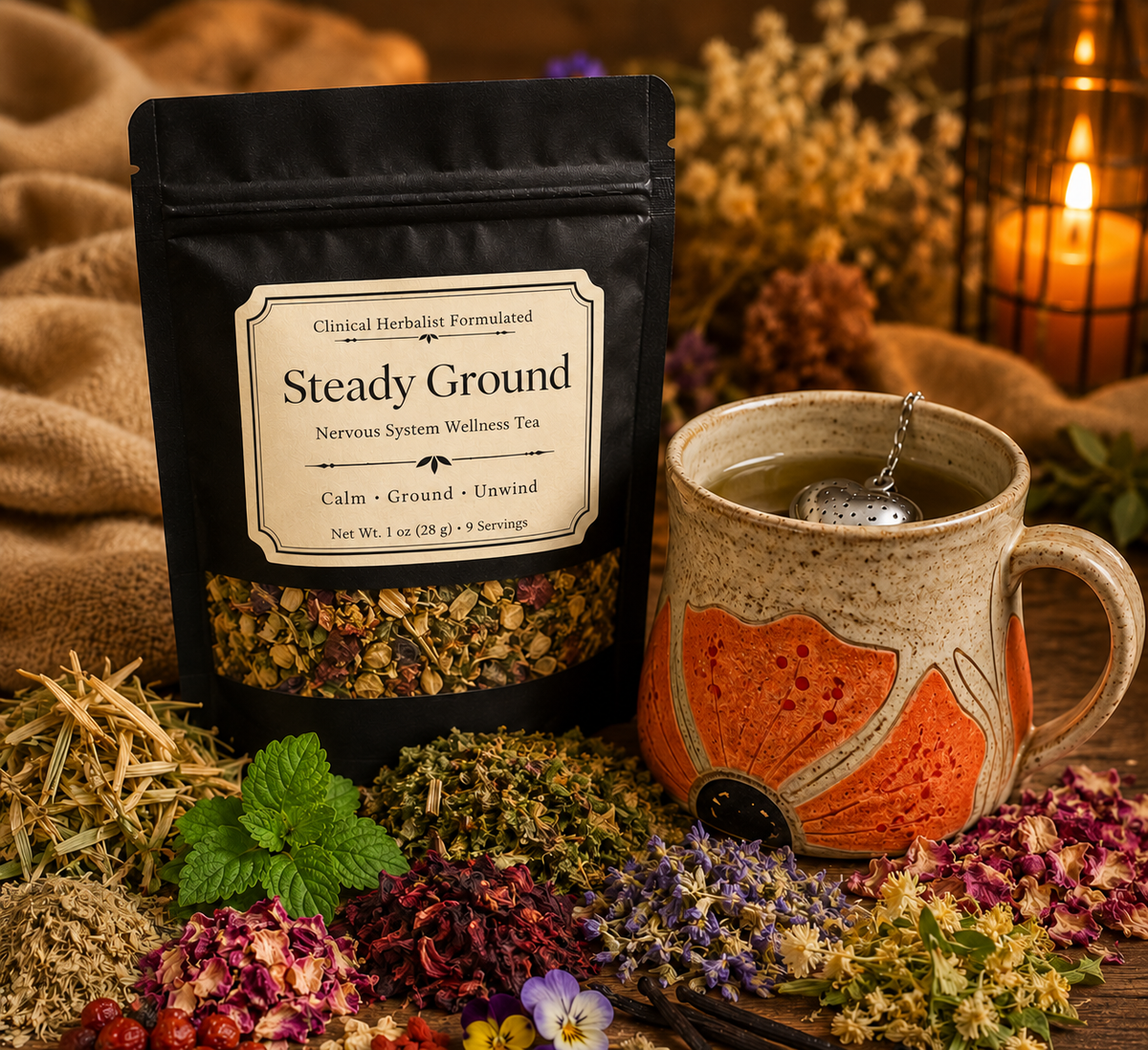 Steady Ground | Nervous System Support Tea | 1 oz - 9 servings