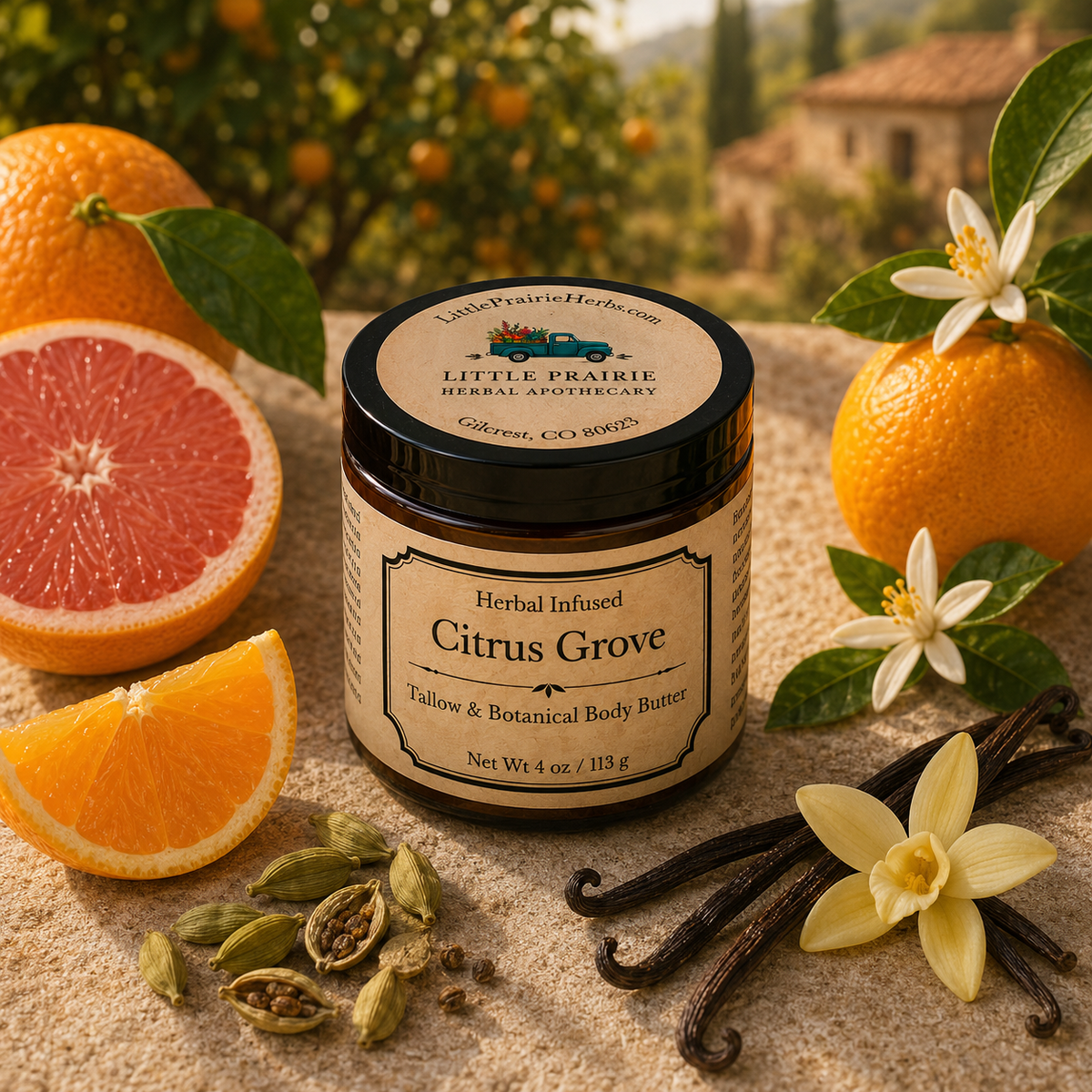 Citrus Grove | Tallow & Botanical Body Butter | 4 oz