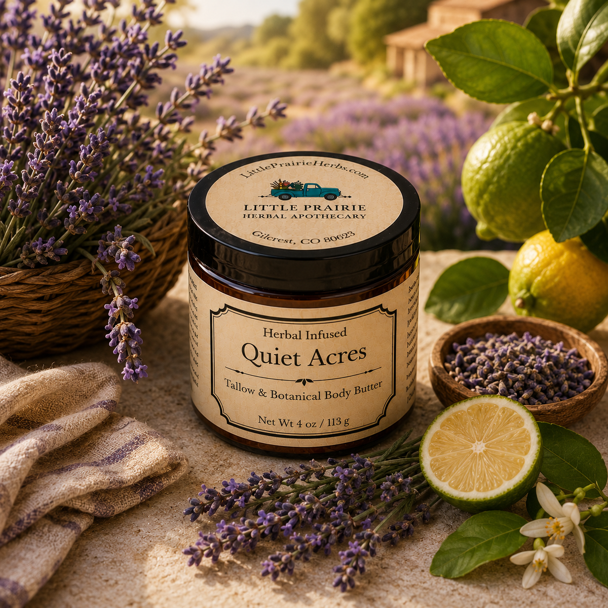 Quiet Acres | Tallow & Botanical Body Butter | 4 oz