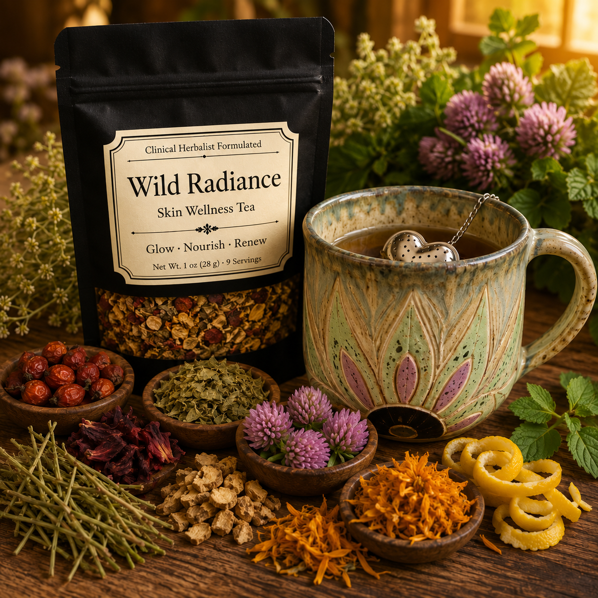 Wild Radiance | Skin, Hair & Nail Support Tea | 1 oz - 9 servings
