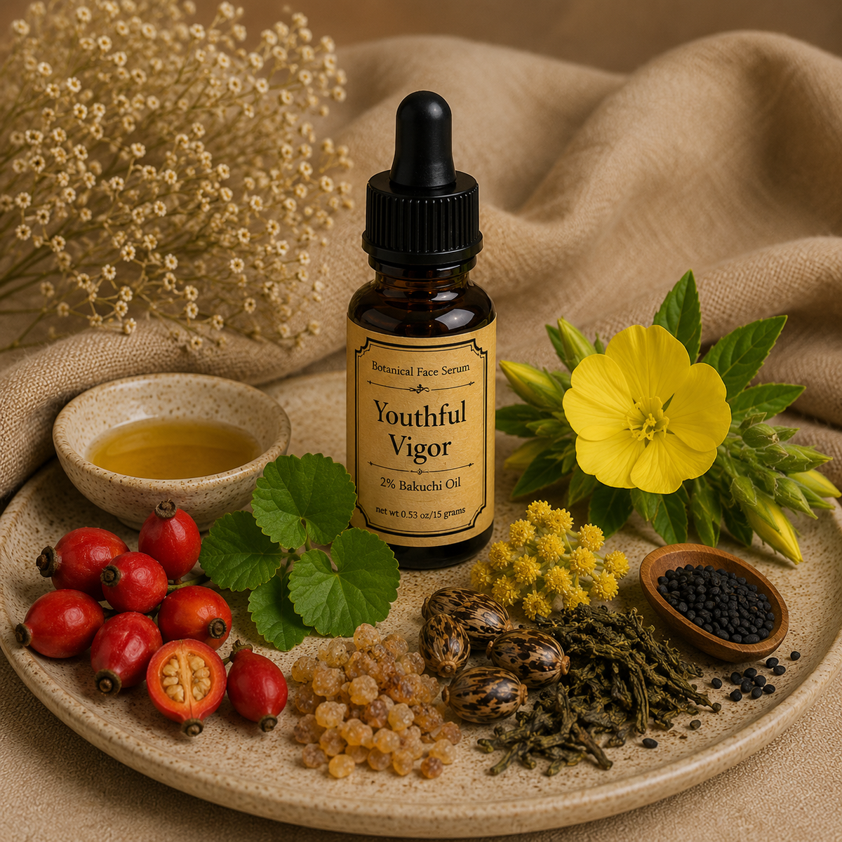 Youthful Vigor | Botanical Face Serum | 0.53 oz